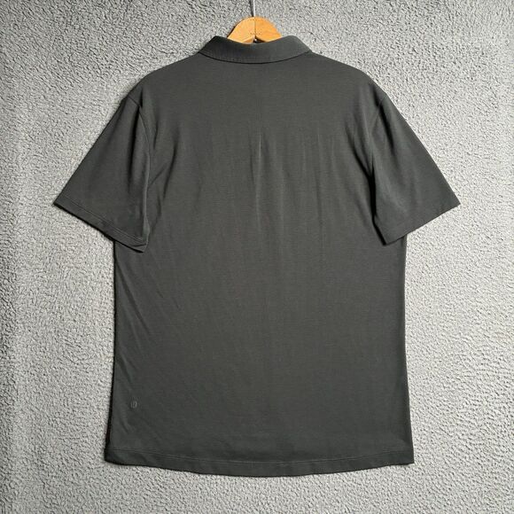 Lululemon Men’s Black Performance Evolution Polo Shirt Size L Stretch Golf - Picture 11 of 11